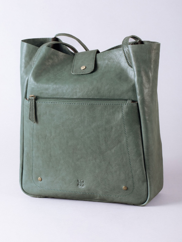 Lakeland Leather Green Harstone Slouch Tote Bag - Image 2 of 8 Lakeland Leather Green Harstone Slouch Tote Bag - Image 2 of 8