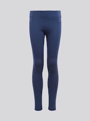 U.S. Polo Assn. Blue Girls Elastic Waistband Leggings - Image 1 of 4