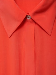 Mango Red Belted Midi Shirt Dress - Image 6 of 6