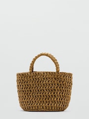 Mango Green Jute Bucket Bag - Image 1 of 4