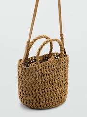 Mango Green Jute Bucket Bag - Image 2 of 4