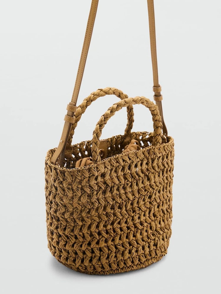 Mango Green Jute Bucket Bag - Image 2 of 4