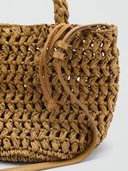 Mango Green Jute Bucket Bag - Image 3 of 4