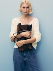 Mango Blue Wide Leg Jeans - Image 3 of 7