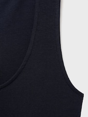 Mango Navy 2-In-1 Mix Jersey Woven Midi Dress - Image 6 of 6