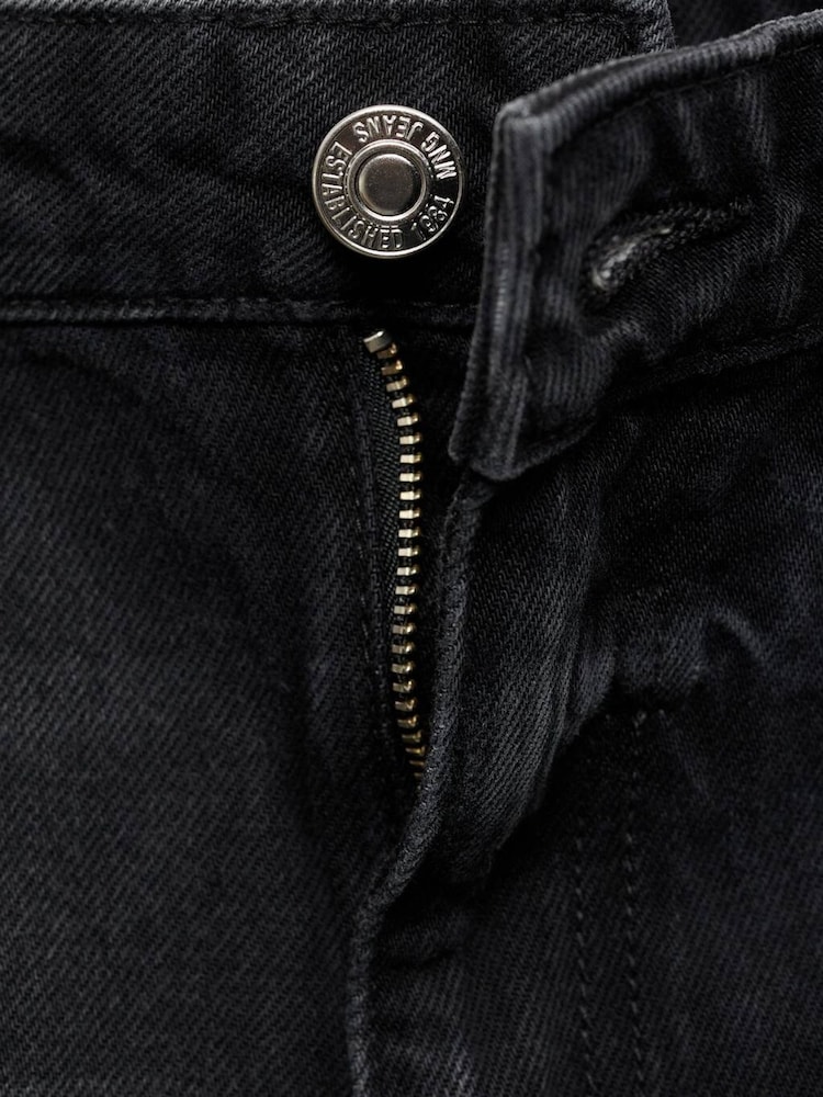 Mango Black Mom Fit Denim Shorts - Image 7 of 7 Mango Black Mom Fit Denim Shorts - Image 7 of 7