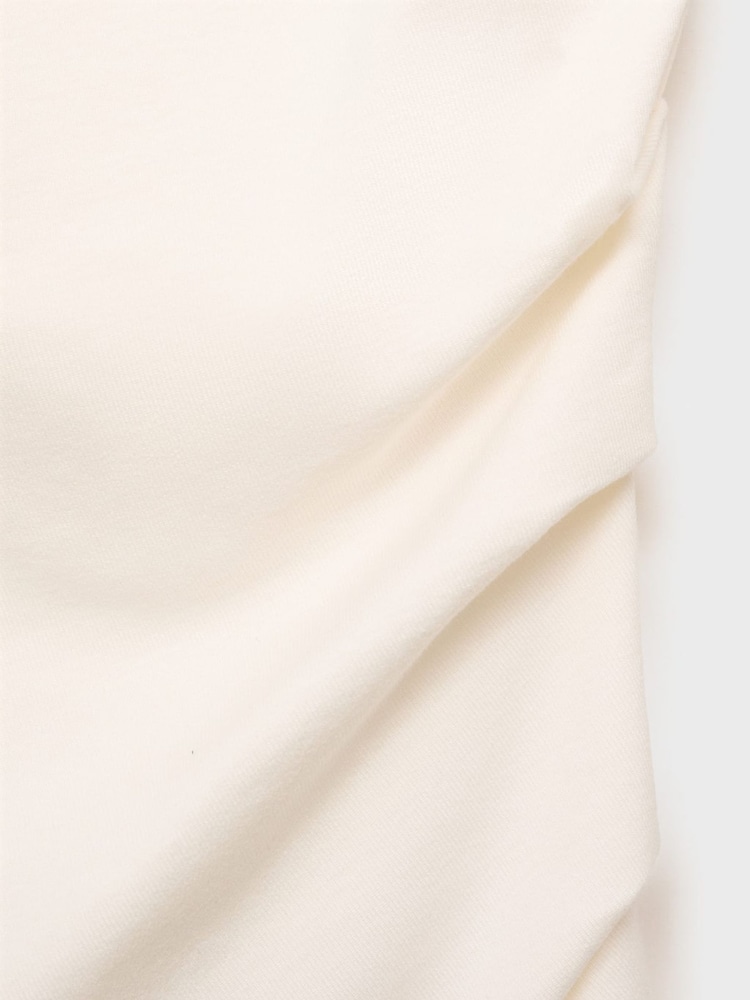 Mango Cream Asymmetrical Fitted Tank Top - Image 8 of 8 Mango Cream Asymmetrical Fitted Tank Top - Image 8 of 8