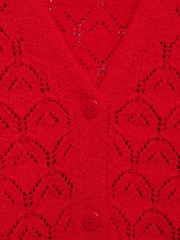 Mango Red Crochet Long Sleeve Cardigan - Image 7 of 7