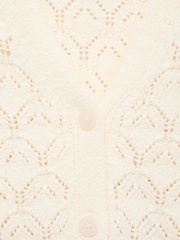 Mango Cream Crochet Long Sleeve Cardigan - Image 6 of 6