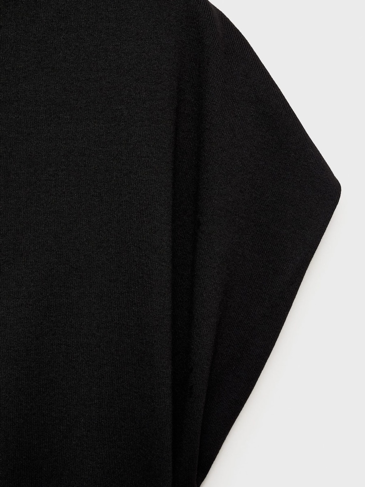 Mango Black Draped Maxi Dress - Image 6 of 6