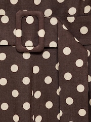 Mango Brown Polka Dot Jumpsuit - Image 7 of 7