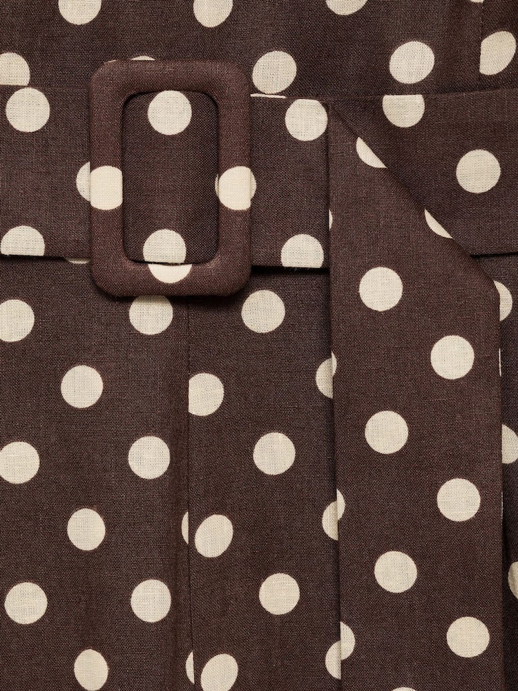 Mango Brown Polka Dot Jumpsuit - Image 7 of 7 Mango Brown Polka Dot Jumpsuit - Image 7 of 7