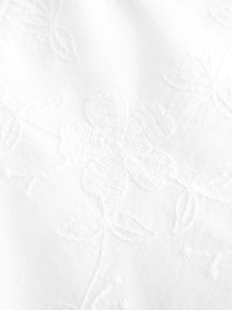 Hollister Strapless Drop Waist Textured Maxi White Dress - Image 2 of 5