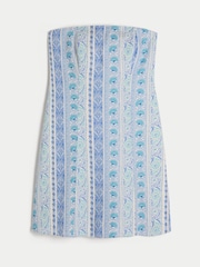 Hollister Blue Strapless Printed Mini Dress - Image 4 of 4