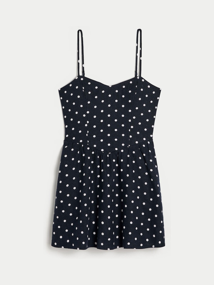 Hollister Blue Strappy Open Back Mini Dress - Image 3 of 3