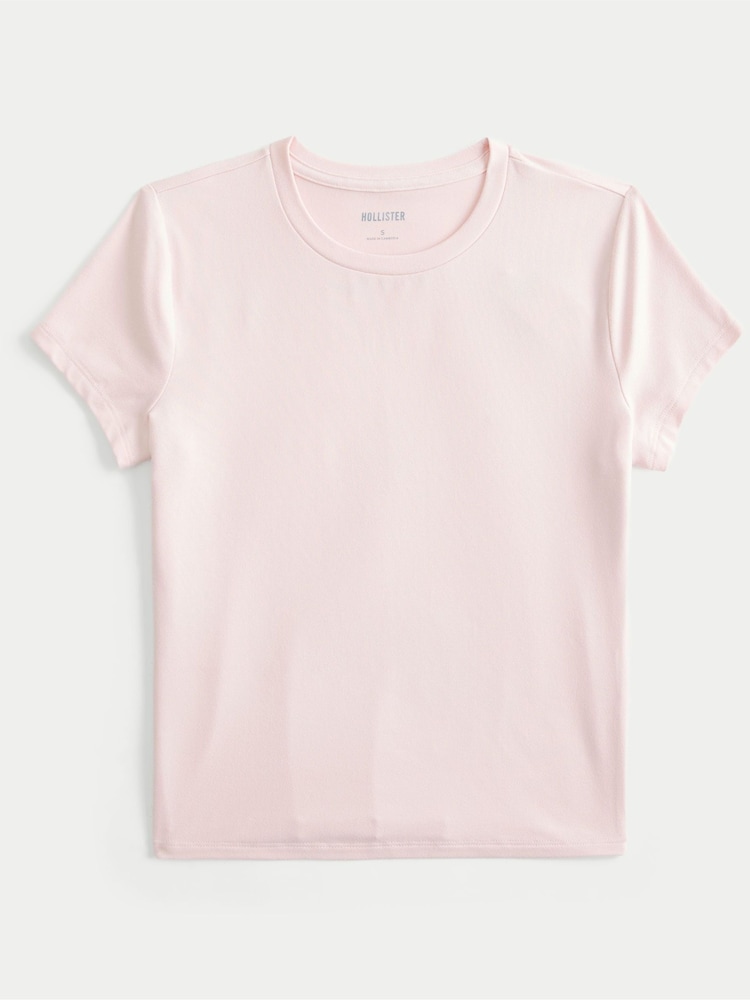 Hollister Pink Crew Neck T-Shirt - Image 3 of 3