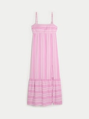 Hollister Pink Babydoll Maxi Dress with Front Slit - Image 3 of 3