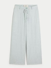 Hollister Blue Low Rise Linen Super Baggy Trousers - Image 4 of 4