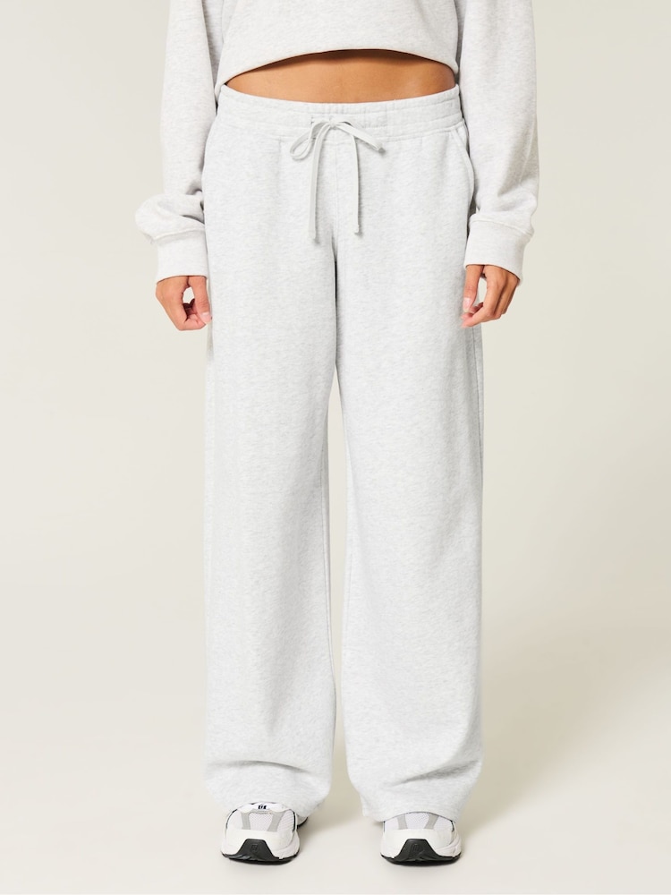 Hollister Bajo Rise Baggy White Joggers - Imagen 2 de 4