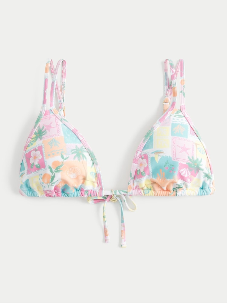 Hollister Pink Double Strap Triangle Bikini Top - Image 5 of 5 Hollister Pink Double Strap Triangle Bikini Top - Image 5 of 5