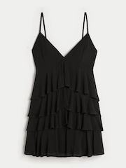 Hollister Ruffle Babydoll Black Mini Dress - Image 4 of 4