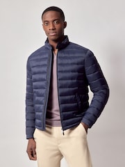 Hawes & Curtis Blue Lightweight Padded Jacket - Image 1 of 4
