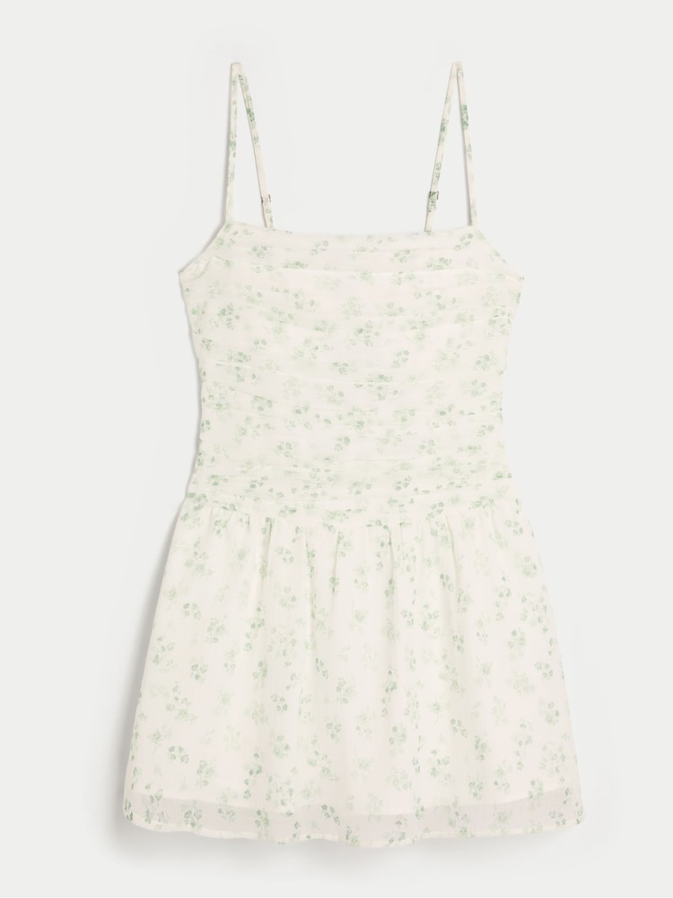 Hollister Strappy Chiffon Mini Skort White Dress - Image 3 of 3
