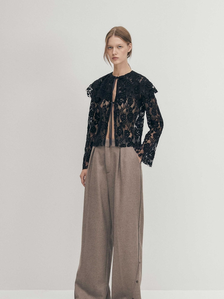 Alohas Black Tolpa Lace Black Blouse - Image 2 of 6 Alohas Black Tolpa Lace Black Blouse - Image 2 of 6