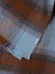 FatFace Zoe Blue Check Scarf - Image 2 of 2
