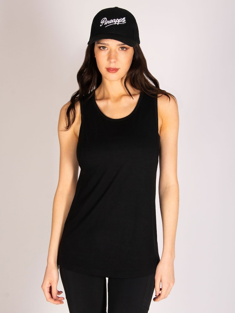 Pineapple Black Longline Vest - Image 1 of 6