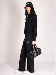 Pineapple Black Funnel Neck Half Zip Sweatshirt - Image 5 of 6