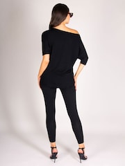 Zwart - Pineapple Monroe Short Sleeve Jersey T-Shirt - Image 7 of 7