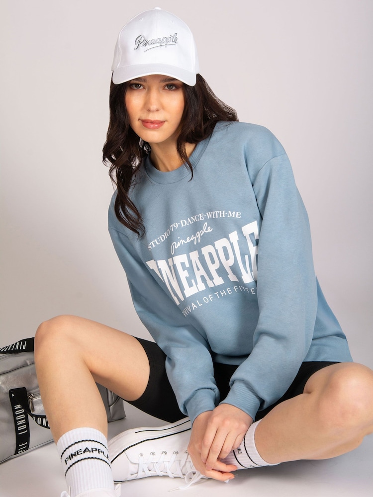 Pineapple Light Blue Womens Logo Sweatshirt - Image 1 of 7 Pineapple Light Blue Womens Logo Sweatshirt - Image 1 of 7