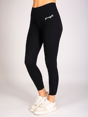 Pineapple Black Wide Band 7/8 Leggings - Image 1 of 6