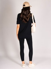 Pineapple Black Wide Band 7/8 Leggings - Image 5 of 6
