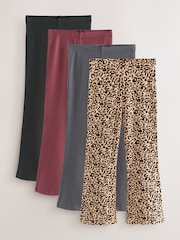 Animal/Red 4 Pack Flared Leggings (3-16yrs) - Image 1 of 8