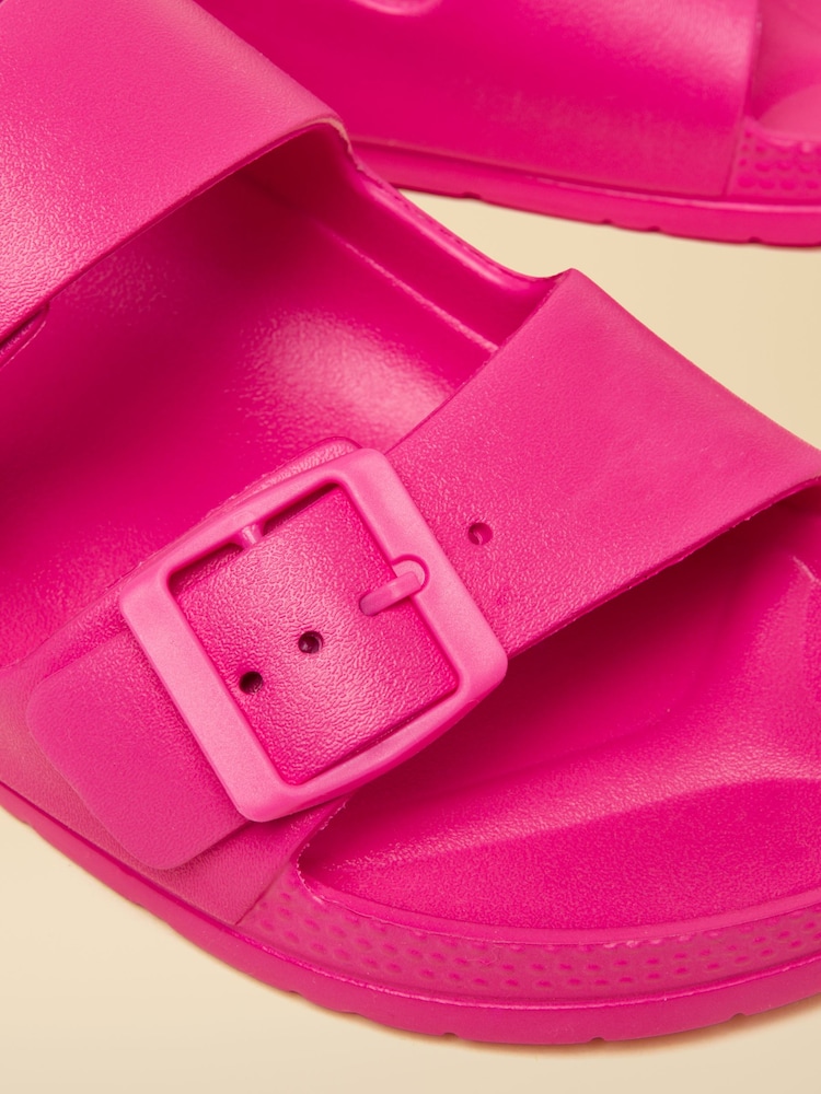 Joules Sunseeker Bright Pink EVA Double Buckle Sliders - Image 6 of 6