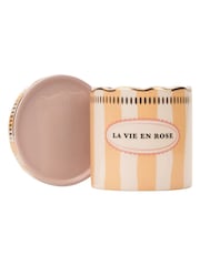Yvonne Ellen Orange Planter With Saucer Stripe - Image 2 of 4