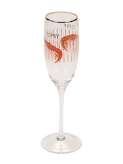 Yvonne Ellen Set of 2 Clear Shrimp Champagne Flutes - Image 2 of 4