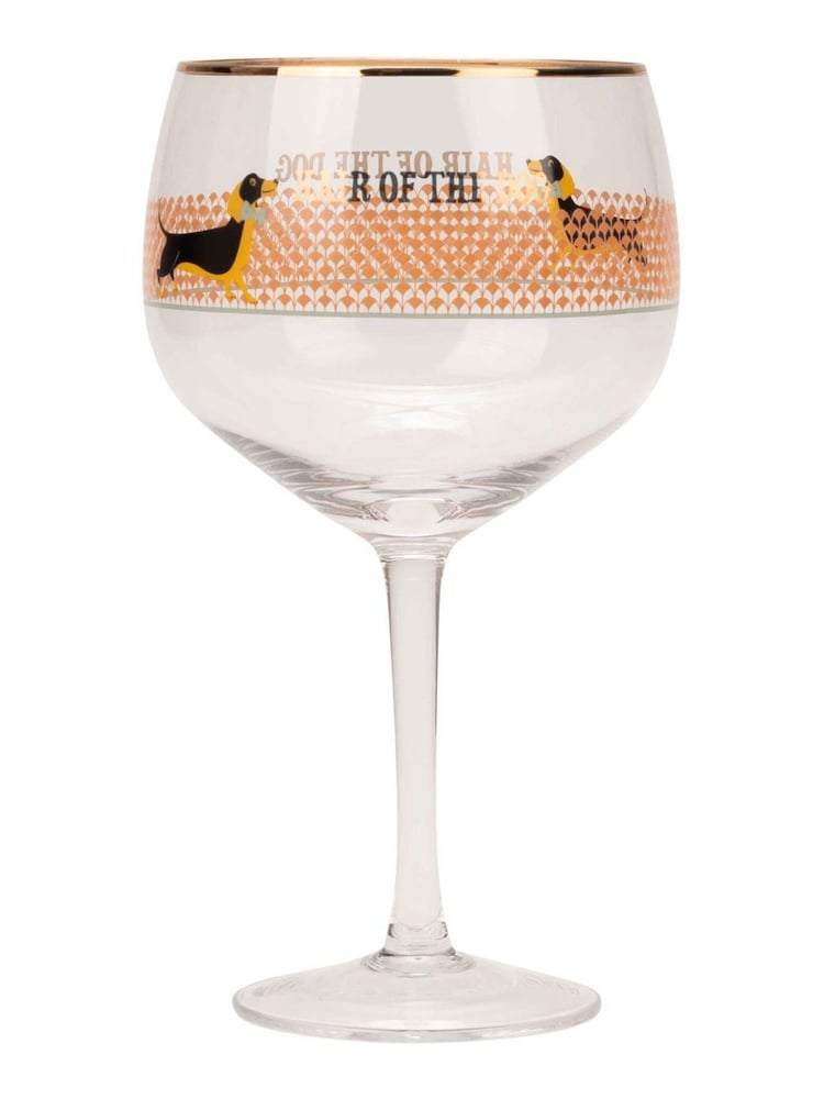 Yvonne Ellen Set of 2 Clear Gin Sausage Doggie Glasses - Image 1 of 2