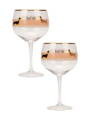 Yvonne Ellen Set of 2 Clear Gin Sausage Doggie Glasses - Image 3 of 6
