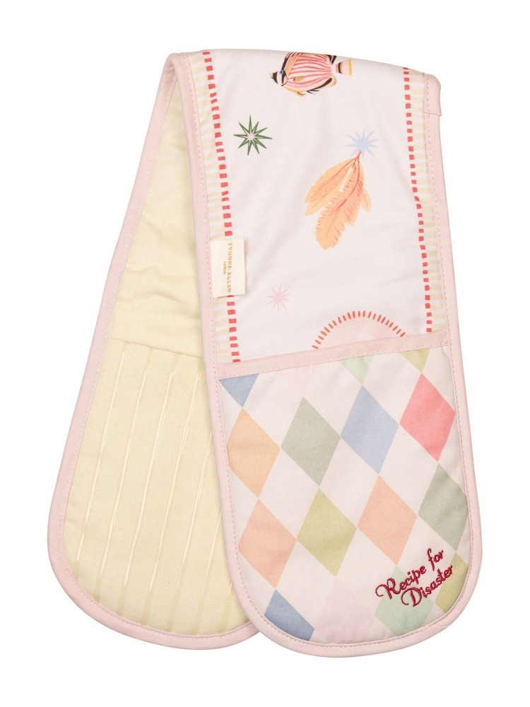 Yvonne Ellen White Harlequin Double Oven Glove - Image 1 of 5