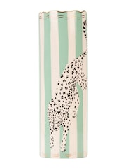 Yvonne Ellen Green Leopard Print Tall Vase - Image 1 of 2
