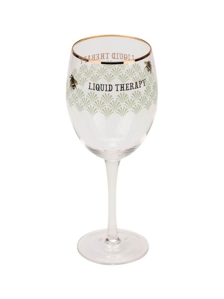 Yvonne Ellen Set of 2 Clear Bee Wine Glasses - Image 2 of 4