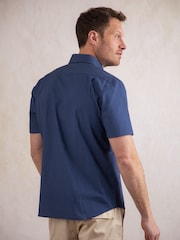 Lakeland Clothing Ashness Short Sleeve 100% Cotton Brown Shirt - Image 6 of 8