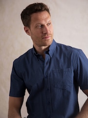 Lakeland Clothing Ashness Short Sleeve 100% Cotton Brown Shirt - Image 7 of 8