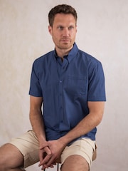 Lakeland Clothing Ashness Short Sleeve 100% Cotton Brown Shirt - Image 8 of 8