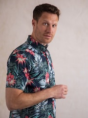 Lakeland Clothing Ashness Short Sleeve 100% Cotton Brown Shirt - Image 3 of 8