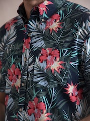 Lakeland Clothing Ashness Short Sleeve 100% Cotton Brown Shirt - Image 5 of 8