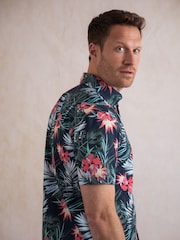 Lakeland Clothing Ashness Short Sleeve 100% Cotton Brown Shirt - Image 7 of 8